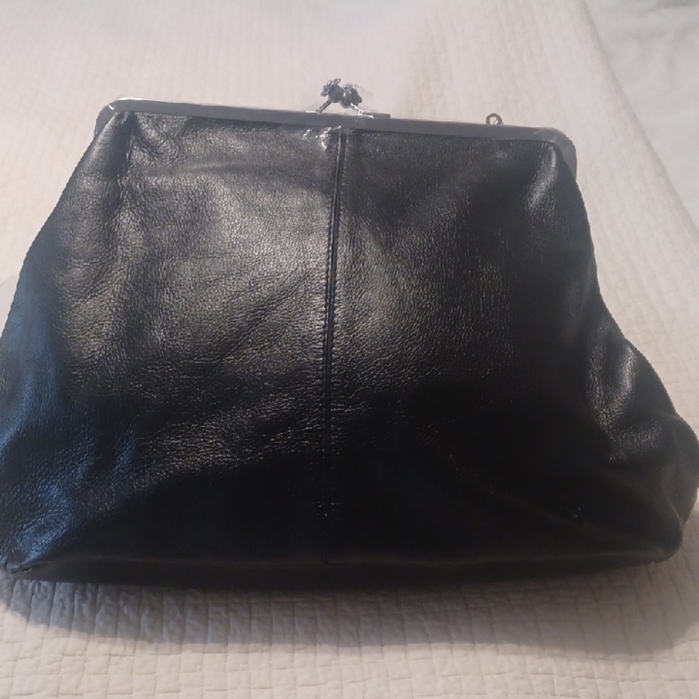 Patricia Nash Elegant Black Leather Clutch